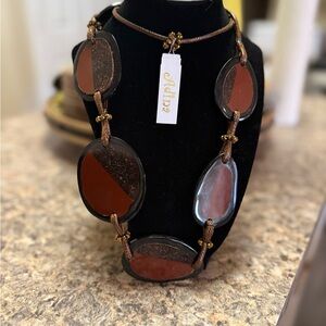 Adina Brown and Black Statement Necklace